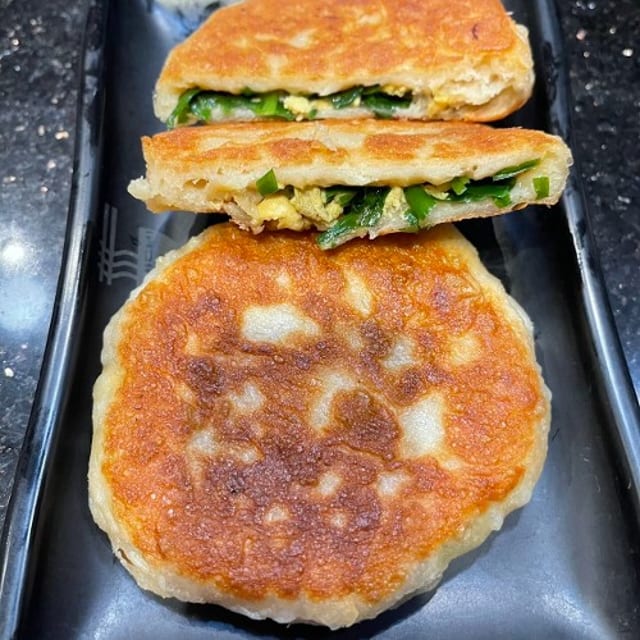 Chive Pancakes.