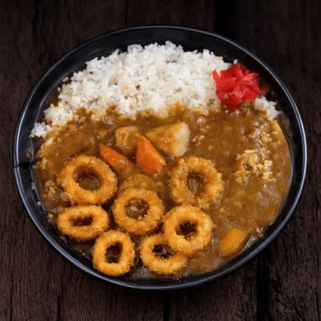 Kid's (Keiki) Calamari Curry Rice.