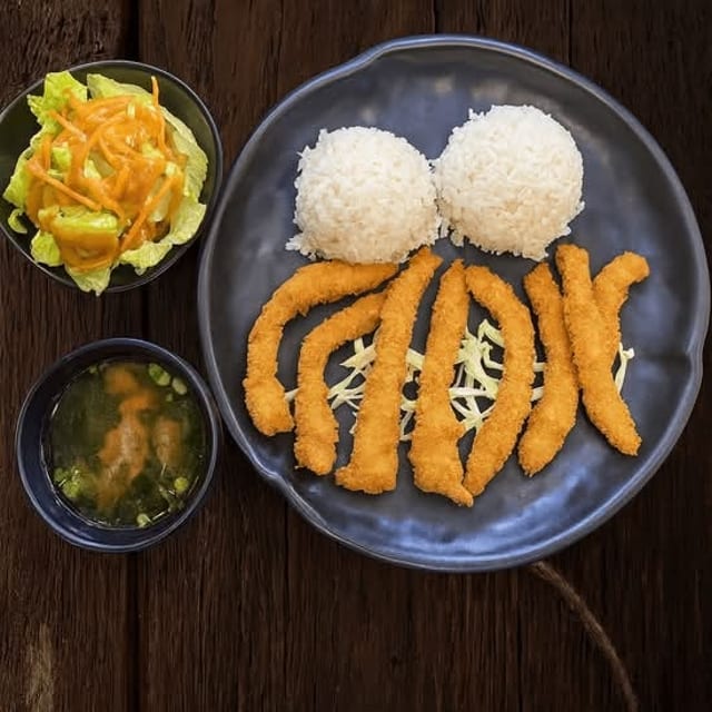 Kid's (Keiki) Shrimp Katsu Plate.
