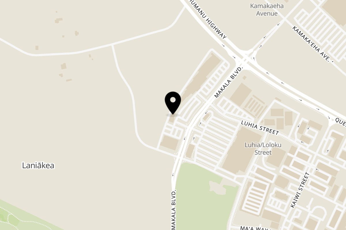 Map showing the location of Daiichi Ramen Kona on 74 -5452 Makala Blvd in Kailua-Kona
